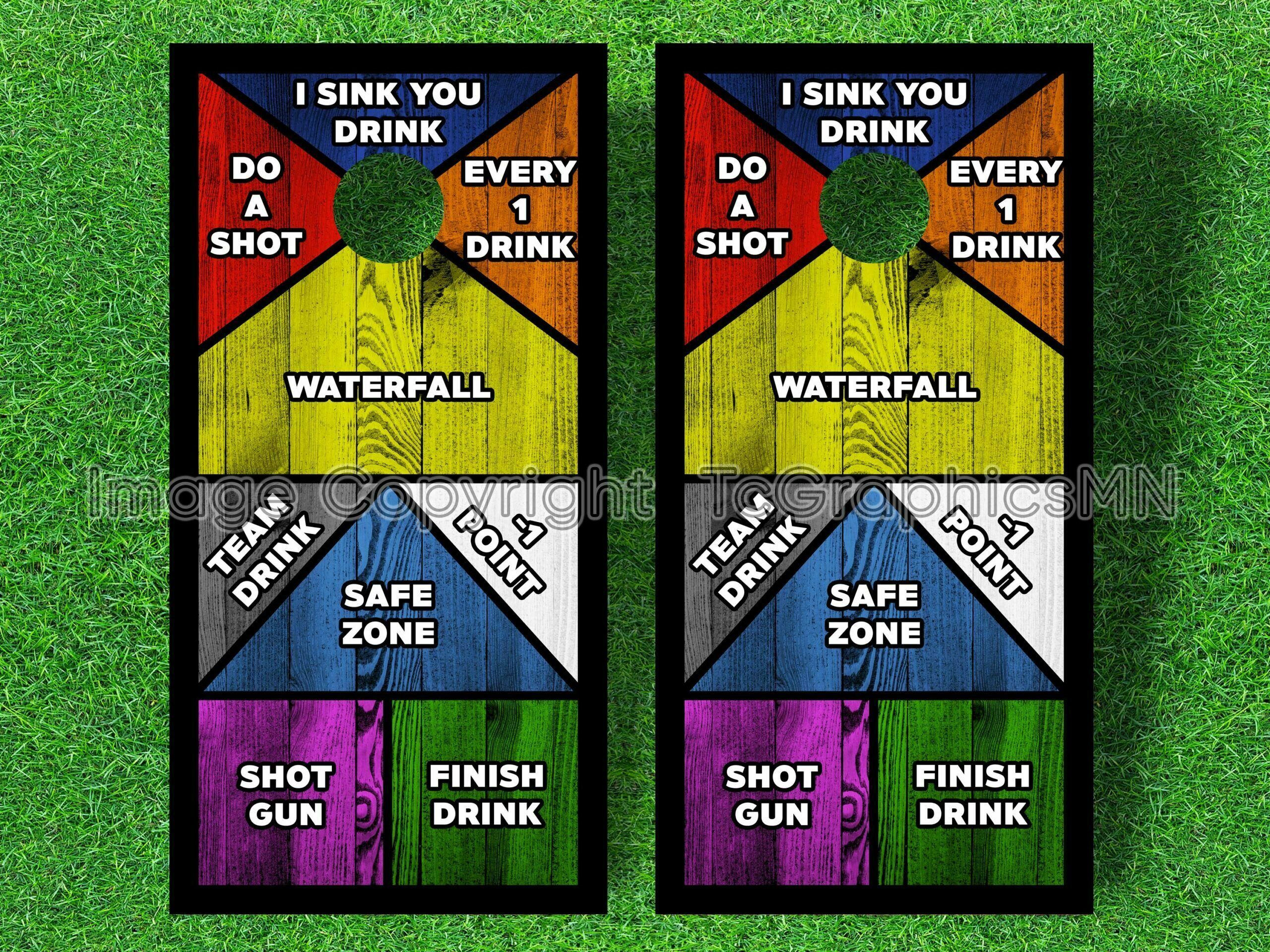 Drinking Game Cornhole Decal