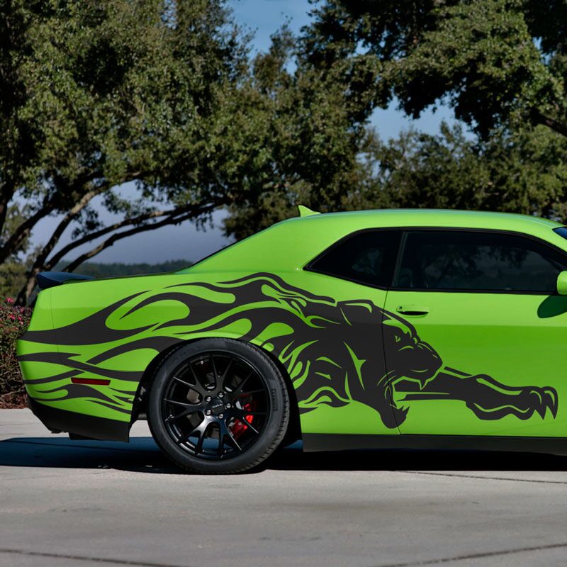 Cougar Flames Car Decal Set